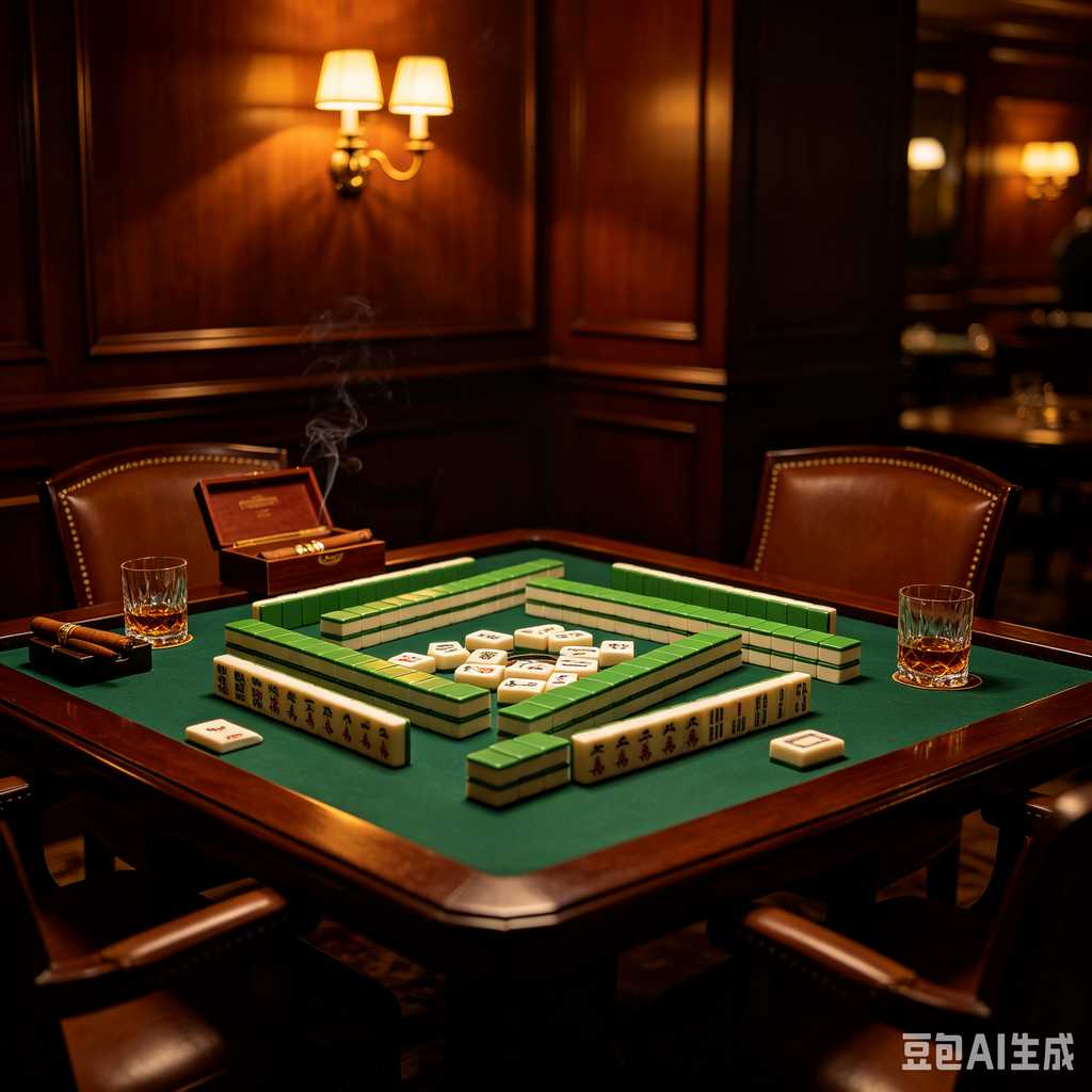 gradient green mahjong set